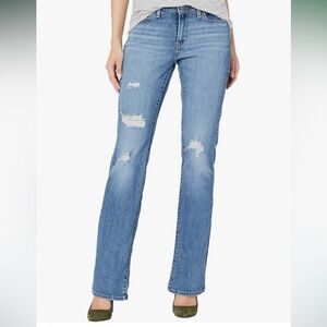 Levi’s Curvy Bootcut Jeans with holes Size 28